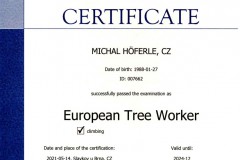 European Tree Worker Certifiát